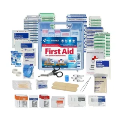 First Aid Kits<First Aid Only QuickTreat First Aid Kit, Plastic Case, 50 People, 370 Pieces (91407)