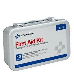 First Aid Kits<First Aid Only Unitized Metal First Aid Kit, 10 People, 65 Pieces (240-AN)