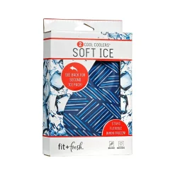 Fit & Fresh Cool Coolers Ice Packs, Navy Sketch Weave/Blue, 2/Pack (10300FF) Hot