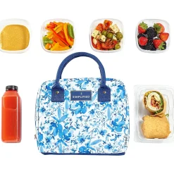 Lunch Boxes & Bags<Fit & Fresh Simplified Lunch Bag, Blue Floral (7039SIM3166)