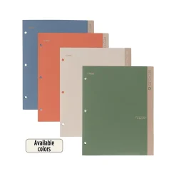 Five Star 100% Recycled 3-Hole Punched 2-Pocket Paper Folder, Assorted Colors (330027-22) New