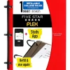 Five Star Flex 1-Subject Notebooks, 8.5" x 11", College Ruled, 80 Sheets, Red (08120) New