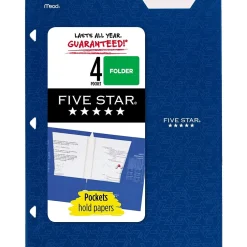 Five Star 4-Pocket Laminated Folder, Assorted Colors (33106) Best