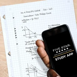 Five Star Reinforced Graph Paper, 8.5" x 11", 3-Hole Punched, 80 Sheets/Pack (170122/170036) Clearance