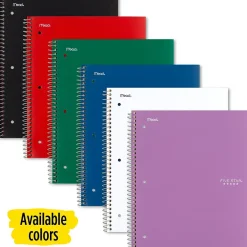 Five Star 1-Subject Notebooks, 8.5" x 11", College Ruled, 100 Sheets (06206/08076) Assorted Best