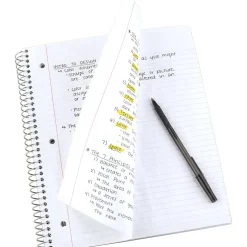 Five Star 1-Subject Notebook, 8.5" x 11", College Ruled, 100 Sheets, (72057) Black Sale