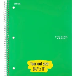 Five Star ® Wirebound Notebook, 1-Subject Notebook, 8.5