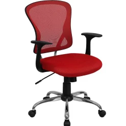 Best Alfred Ergonomic Mesh Swivel Mid-Back Task Office Chair, Red (H8369FRED) Office Chairs