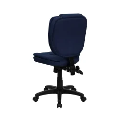 Outlet Caroline Armless Ergonomic Fabric Swivel Mid-Back Multifunction Task Office Chair, Navy Blue (GO930FNVY) Office Chairs