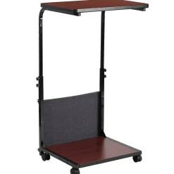 Clearance Charger 24"W Rectangular Adjustable Standing Computer Desk, Mahogany (MT62881) Standing Desks