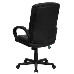 Sale Chelsea LeatherSoft Swivel Mid-Back Executive Office Chair, Black (GO9771BKLEA) Office Chairs