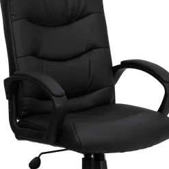 Sale Chelsea LeatherSoft Swivel Mid-Back Executive Office Chair, Black (GO9771BKLEA) Office Chairs
