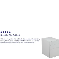 New 3-Drawer Cabinet, Legal & Letter Files, White, 21