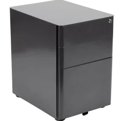 Hot 3-Drawer Cabinet, Legal & Letter Files, Black, 21" (HZCHPL01BK) File Cabinets