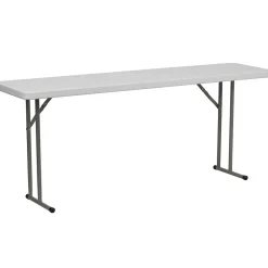 Hot Elon Folding Table, 72" x 18", Granite White (DADYCZ180GW) Folding Tables