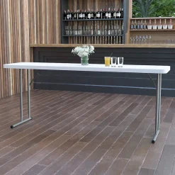 Hot Elon Folding Table, 72" x 18", Granite White (DADYCZ180GW) Folding Tables