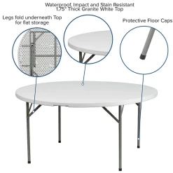 Clearance Elon Folding Table, 60.75