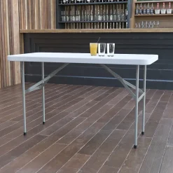 Clearance Elon Folding Table, 48.25" x 24", Granite White (DADYCZ1222) Folding Tables