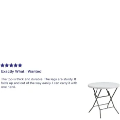 Hot Elon Folding Table, 31.5