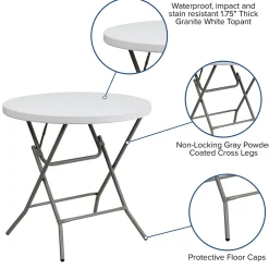 Hot Elon Folding Table, 31.5