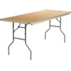 Hot Fielder Folding Table, 72" x 30", Birchwood (XA3072BIRCHM) Folding Tables
