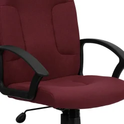 Discount Garver Fabric Swivel Mid-Back Executive Office Chair, Burgundy (GOST6BYFAB) Office Chairs