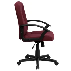 Discount Garver Fabric Swivel Mid-Back Executive Office Chair, Burgundy (GOST6BYFAB) Office Chairs