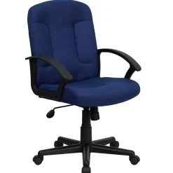 Discount Garver Fabric Swivel Mid-Back Executive Office Chair, Navy (GOST6NVYFAB) Office Chairs