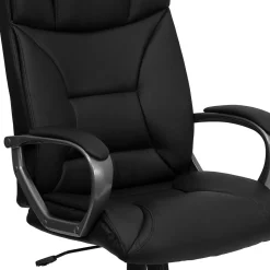 Discount Hansel Ergonomic LeatherSoft Swivel High Back Executive Office Chair, Black (BT9177BK) Office Chairs