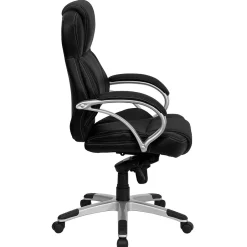 Hawkins Ergonomic LeatherSoft Swivel High Back Executive Office Chair, Black (H9626L2) Office Chairs