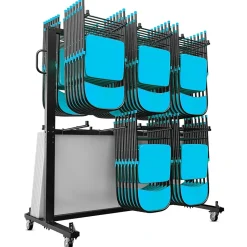 Hand Trucks & Dollies<Flash Furniture Hawkins Folding Table and Chairs Mobile Cart, 660 lb. Capacity, Black (QINSHD245425)