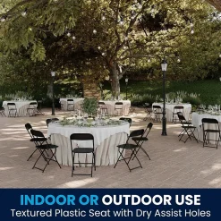 Clearance HERCULES Plastic Office Chair, Black (LE-L-3-BK-GG) Folding & Stacking