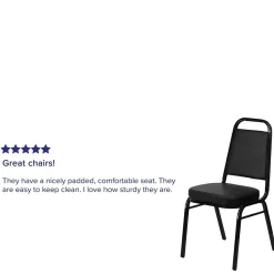 Outlet HERCULES Series Vinyl Banquet Chair, Black (FD-BHF-1-GG) Folding & Stacking