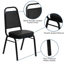 Outlet HERCULES Series Vinyl Banquet Chair, Black (FD-BHF-1-GG) Folding & Stacking