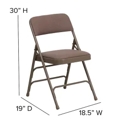 New Hercules Banquet/Reception Folding Fabric Chairs, Beige, 4/Pack (BELNICK INC (NSP)) Folding & Stacking