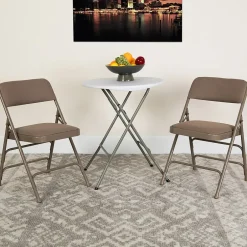 New Hercules Banquet/Reception Folding Fabric Chairs, Beige, 4/Pack (BELNICK INC (NSP)) Folding & Stacking