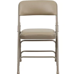 Best HERCULES™ Curved Triple Braced Vinyl Armless Folding Chair, Beige, 4/Pack (4HF3MC309AVBGE) Folding & Stacking