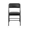 Sale HERCULES™ Curved Triple Braced Vinyl Armless Folding Chair, Black, 12/Pack (12HAMC309AVBK) Folding & Stacking