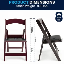 Clearance HERCULES™ Vinyl Armless Folding Chair, Red Mahogany, 4/Pack Folding & Stacking