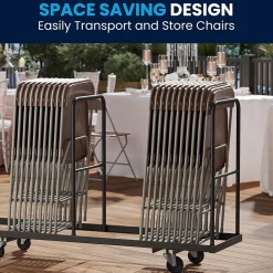 Online HERCULES™ Plastic Armless Folding Chair, Premium Brown, 10/Pack Folding & Stacking