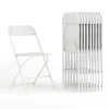 HERCULES™ Plastic Armless Folding Chair, Premium White, 52/Pack Folding & Stacking