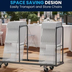 HERCULES™ Plastic Armless Folding Chair, Premium White, 52/Pack Folding & Stacking