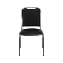 HERCULES™ Vinyl Silver Vein Frame Banquet Chair, Black, 10/Pack Folding & Stacking