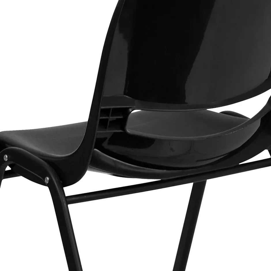 Outlet HERCULES Series Plastic Shell Stack Chair, Black (RUTEO1BK) Folding & Stacking