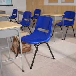 Outlet HERCULES Series Plastic Shell Stack Chair, Blue/Black (RUTEO1BL) Folding & Stacking