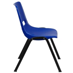 Outlet HERCULES Series Plastic Shell Stack Chair, Blue/Black (RUTEO1BL) Folding & Stacking