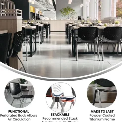 HERCULES Series Plastic Stack Chair, Black (RUTF01ABK) Folding & Stacking
