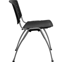 HERCULES Series Plastic Stack Chair, Black (RUTF01ABK) Folding & Stacking