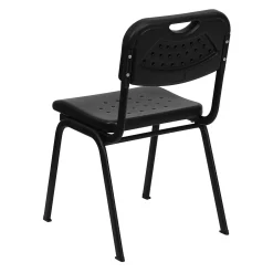 Online HERCULES Series Plastic Stack Chair with Open Back, Black (RUTGK01BK) Folding & Stacking