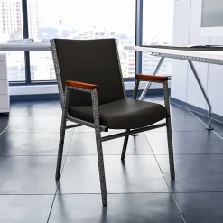 Online HERCULES Series Vinyl Stack Chair with Arms, Black (XU60154BKVYL) Folding & Stacking